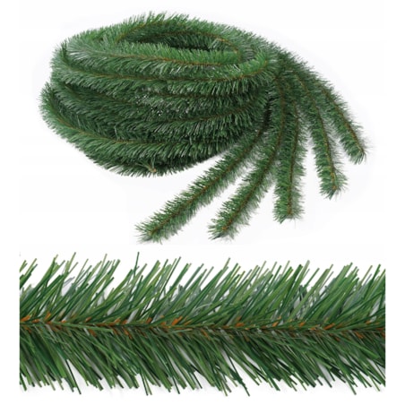 GIRLANDA SZTUCZNA CHOINKOWA zielona wąż 5 x 4,5 m łańcuch na dekoracje