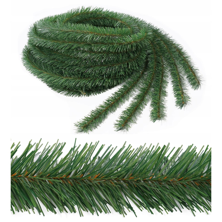 GIRLANDA SZTUCZNA CHOINKOWA zielona wąż 5 x 4,5 m łańcuch na dekoracje