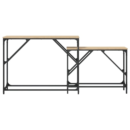 vidaXL Stoliki konsolowe, zsuwane, 2 szt., kolor dąb sonoma