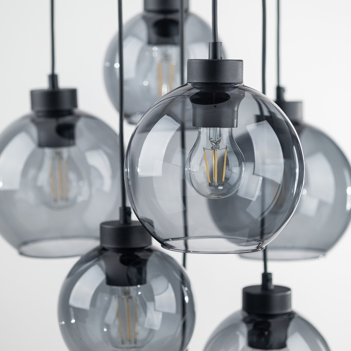 Lampa wisząca CUBUS GRAPHITE TK Lighting 10207, 7xE27, grafitowa, regulowana wysokość, nowoczesna do salonu i jadalni