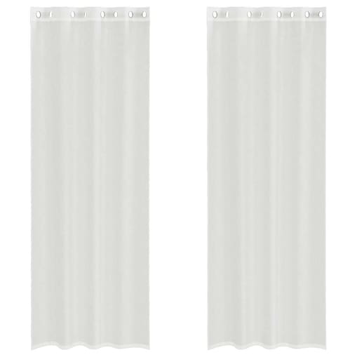 vidaXL Zasłony woalowe z przelotkami 2 szt. białe