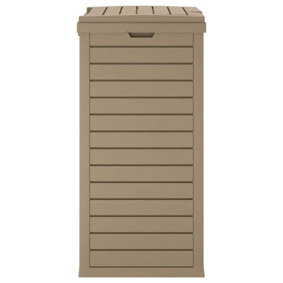 vidaXL Zewnętrzny kosz na śmieci, jasnobrązowy, 41x41x86 cm, PP