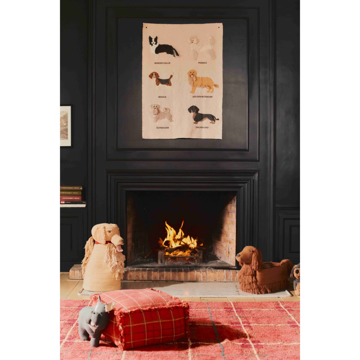 Dywan Tartan 90×120 cm Wouf Wouf – Vintage Red, Lorena Canals