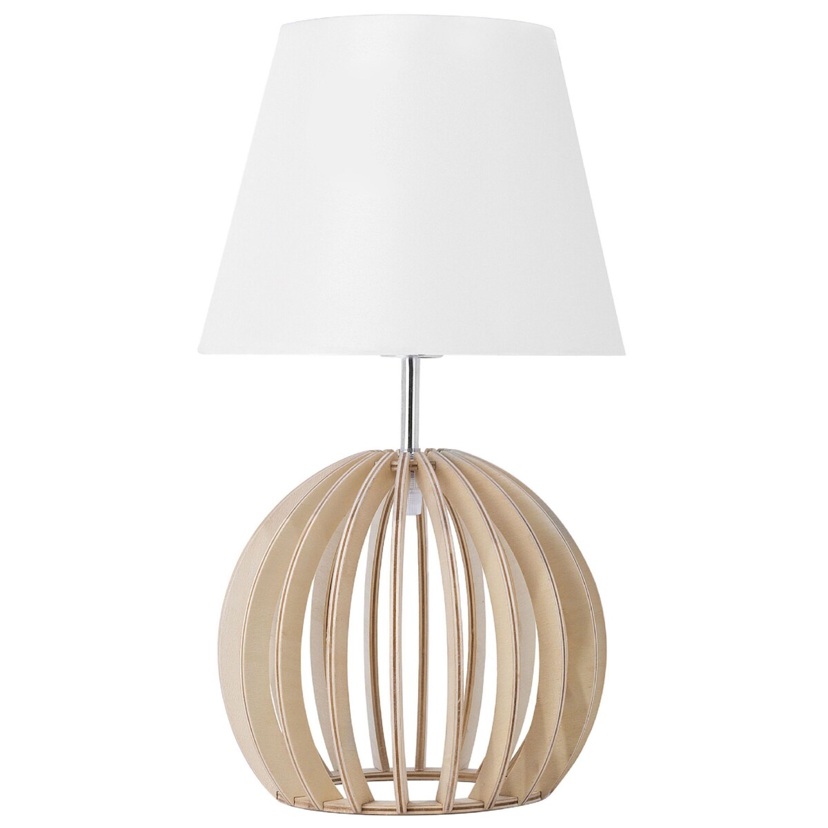 Lampka nocna drewniana biała SAMO