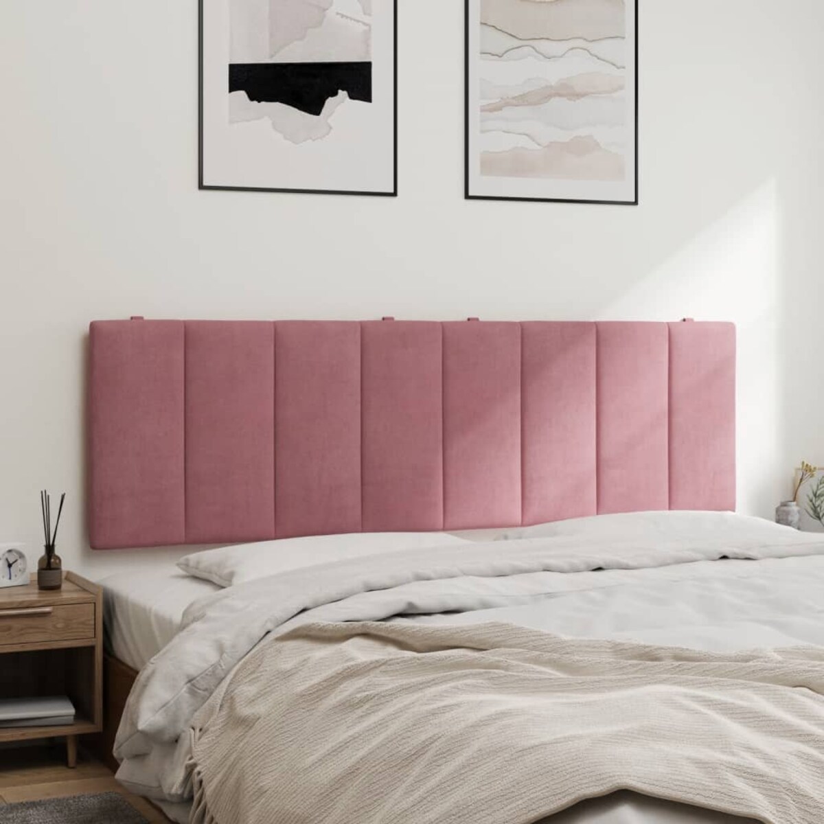 vidaXL Poduszka na wezgłowie, Hanko, różowa, 160 cm, aksamitna