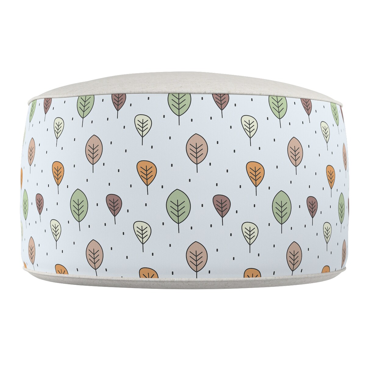 Puf dwukolorowy Coli, ecru-brązowy, 50x25 cm, Magic Collection