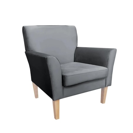 Fotel PIRO BL VELVET ciemnoszary