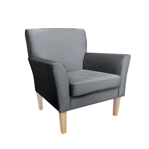 Fotel PIRO BL VELVET ciemnoszary