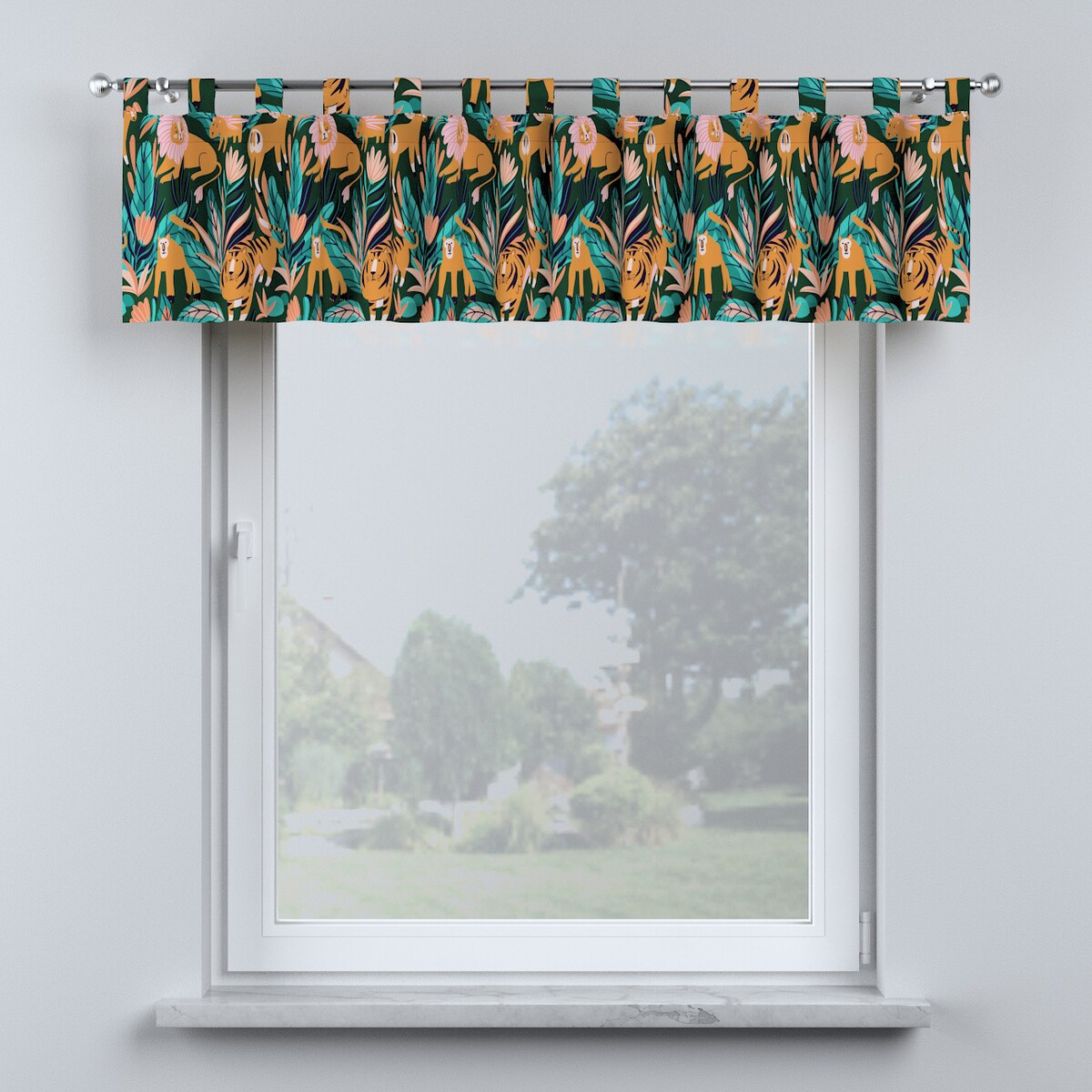 Lambrekin na szelkach 390x40 zielony