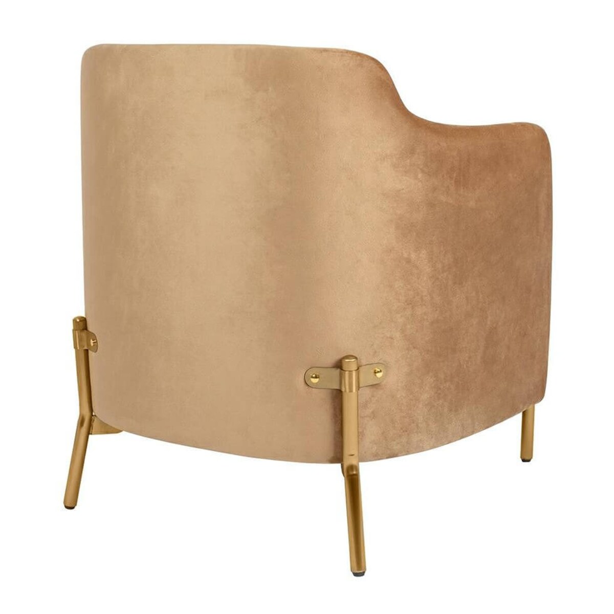 Wygodny fotel do salonu Venice KH1501100158 pepitka brązowy złoty, King Home