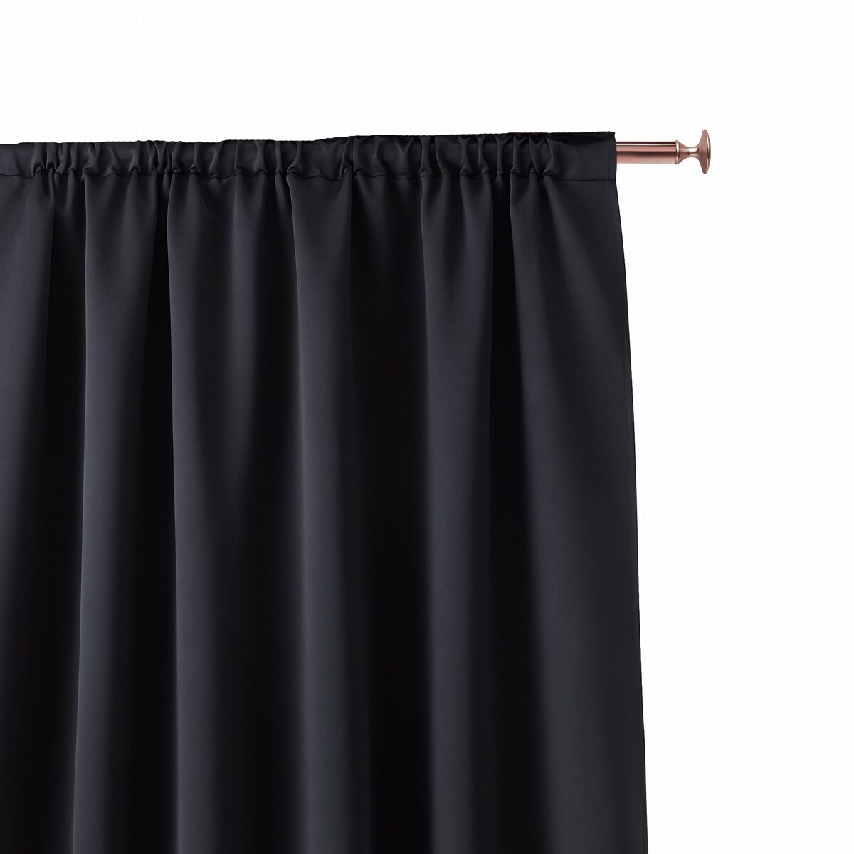 Zasłony na taras balkon czarne 140x250 na taśmie tunel