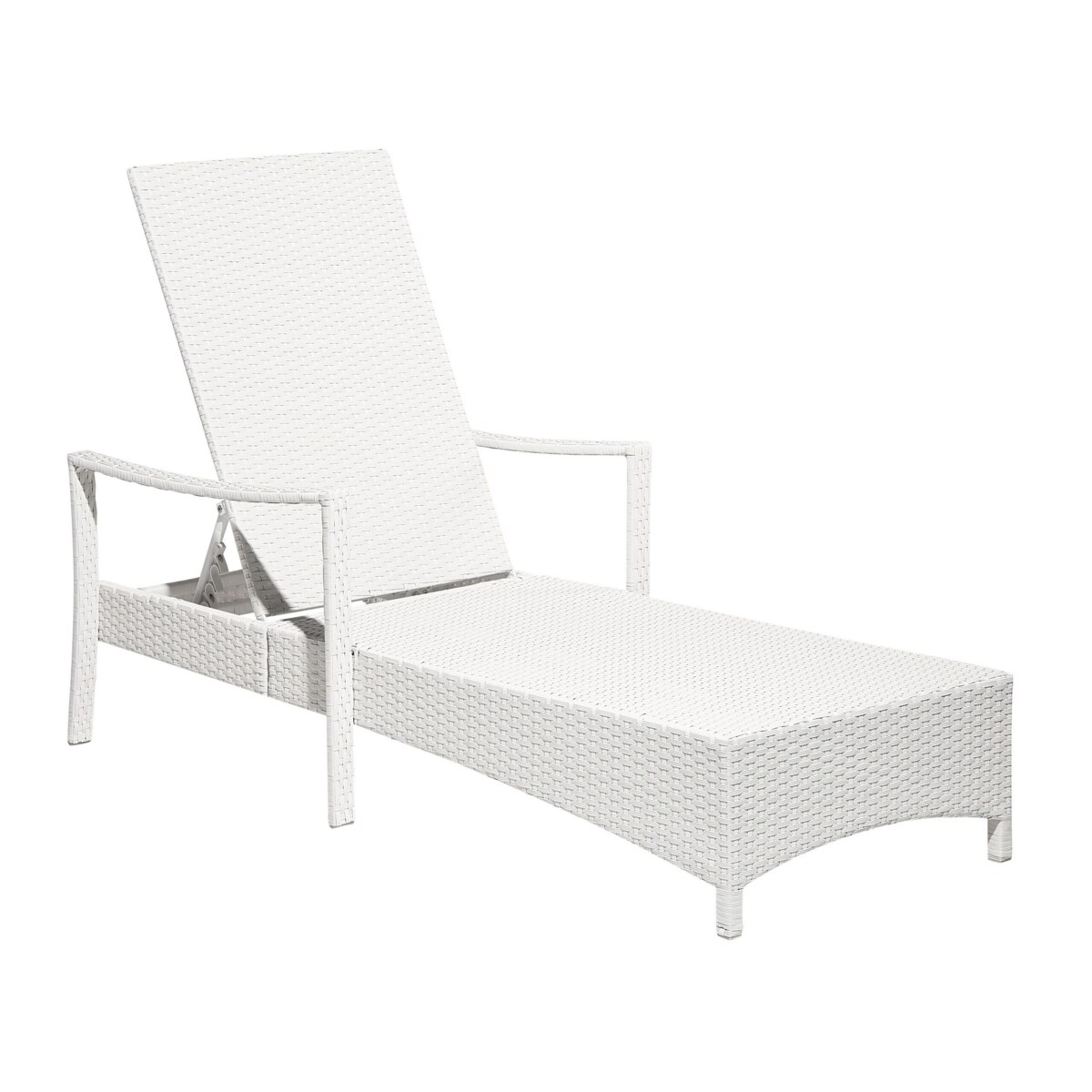 Leżak ogrodowy z technorattanu biały VASTO
