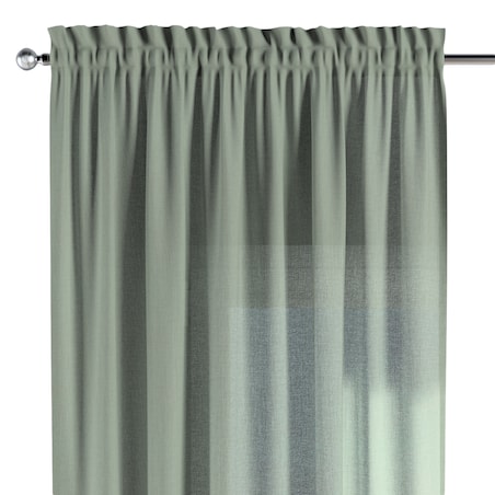 Zasłona na kanale z grzywką 1 szt. 130x245 eukaliptusowo zielony