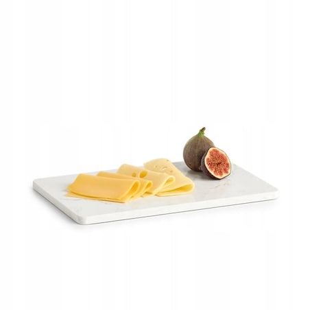 Deska Talerz Taca Serwowania Przekąsek Serów marmur Biały 28 x 18 cm Przyjęcie