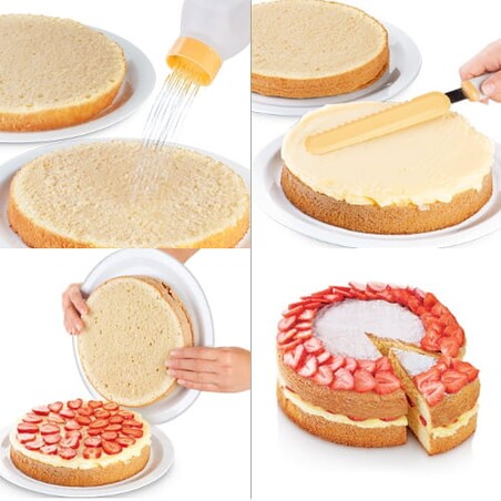 Butelka z Sitkiem do Nasączania Biszkoptu Ciasta Tescoma 500 ml Plastikowa