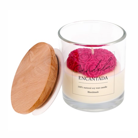 Świeca sojowa ZAPACHOWA świeczka SERCE handmade prezent CANDELA ENCANTADA