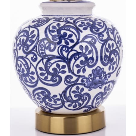 Lampa stołowa ceramiczna z abażurem Ø 26x41 cm DINAH