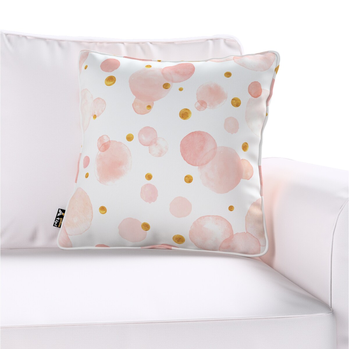 Poszewka Lola 60x60 ecru-różowy