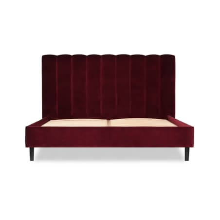 Łóżko Magnolia (160X200) w tkaninie Welur Bordowy