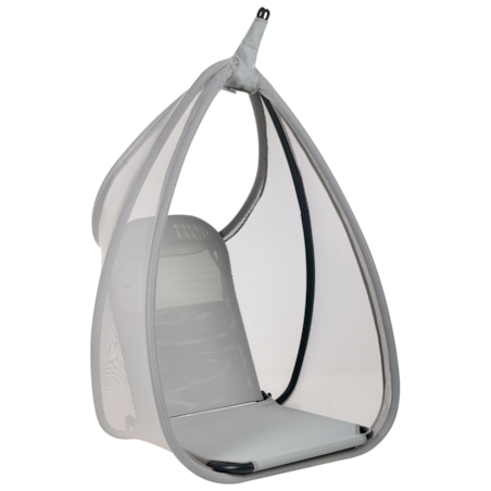 Fotel wiszący ze stojakiem AVEGNO Jasnoszary