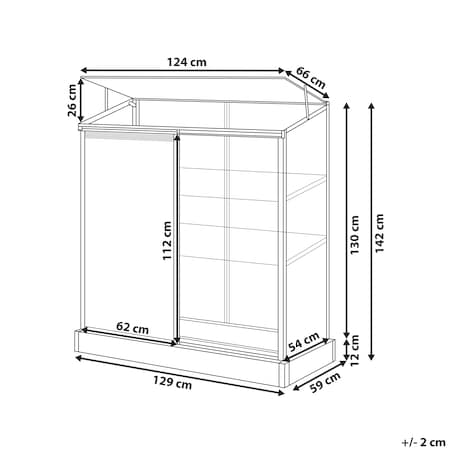 Szklarnia balkonowa LECCE Srebrny 59 cm