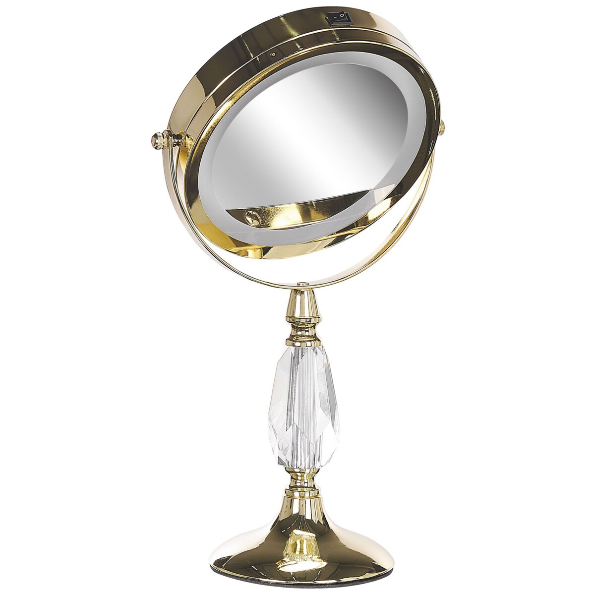 Lusterko kosmetyczne LED ø 18 cm złote MAURY