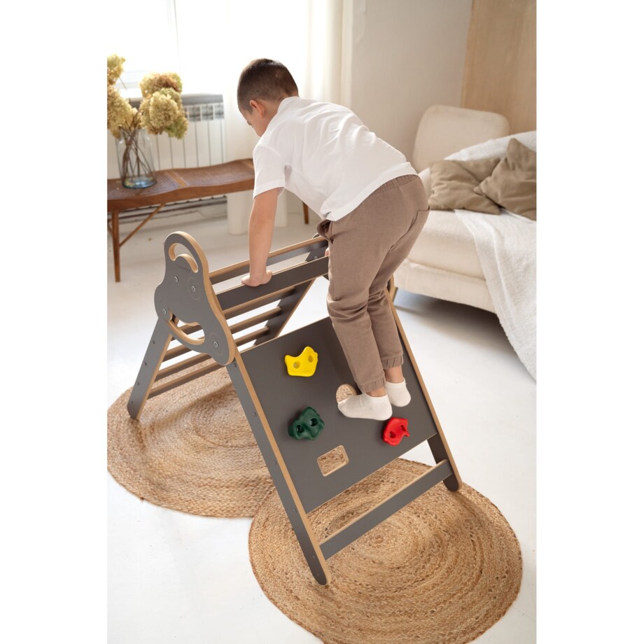 Drabinka Pikler ŚCIANKA WSPINACZKOWA - szara