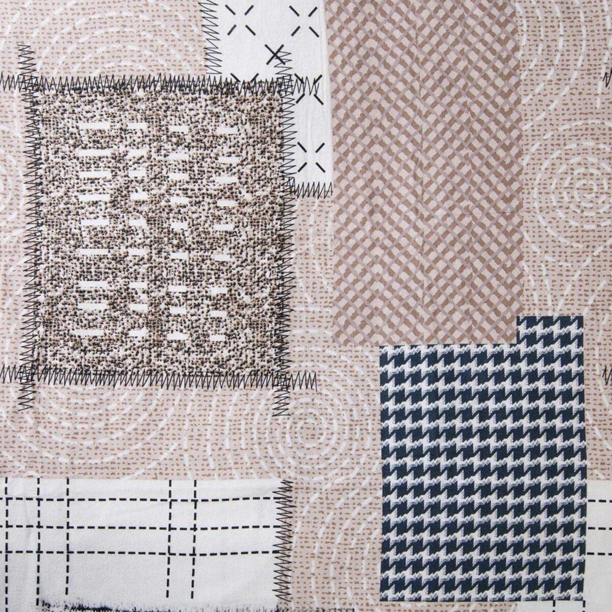 Pościel flanelowa 140x200 Ardela Beige kratka beżowa, Flanelove