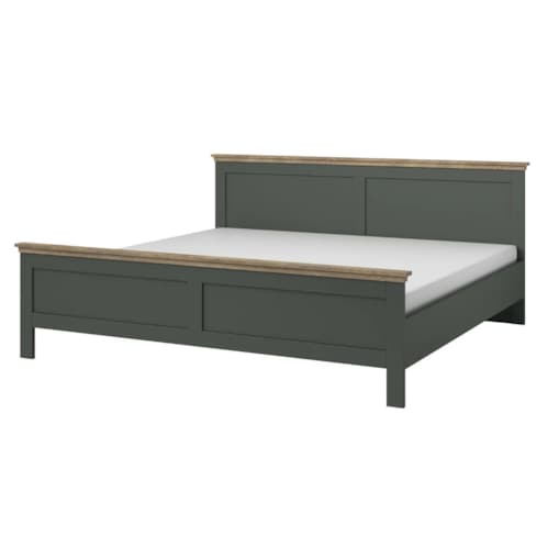 Łóżko EVORA 160x200 zielone/dąb lefkas
