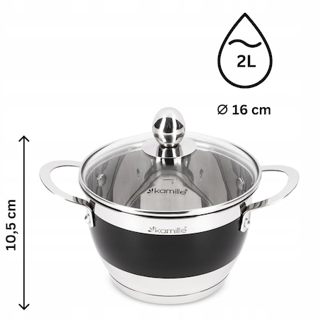 Komplet zestaw garnków garnki indukcja 2/2.7/3.6/5.9L KAMILLE