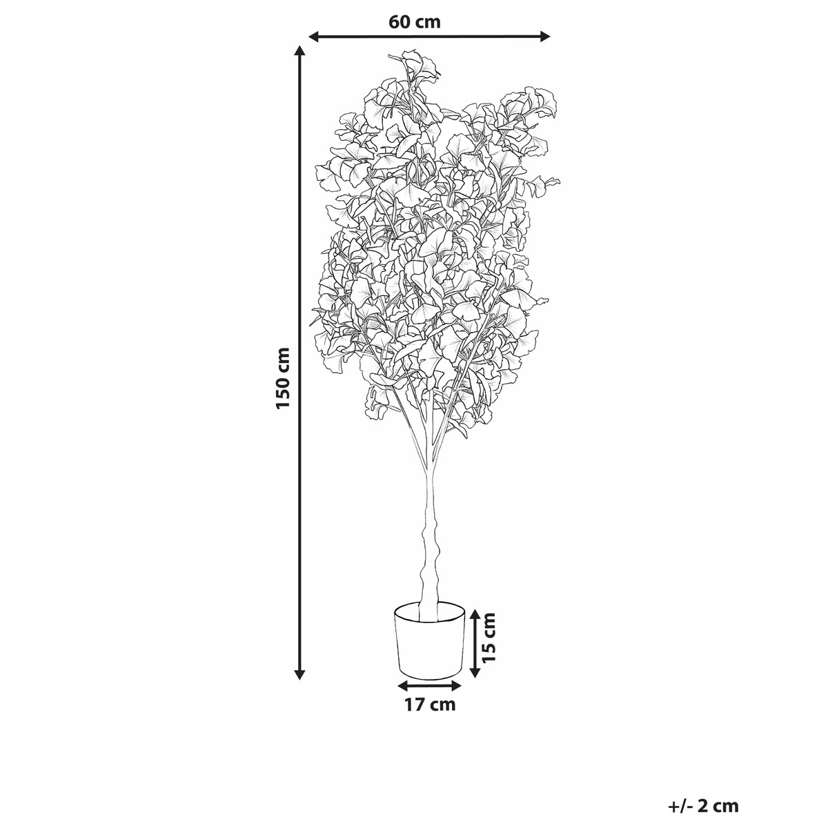 Sztuczna roślina GINKGO TREE 150 cm Zielony