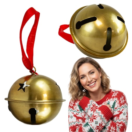 Dzwoneczki Metalowe Na Choinkę Drzwi 9 Cm Dzwoniące Na Boże Narodzenie Dekoracja 9 Cm