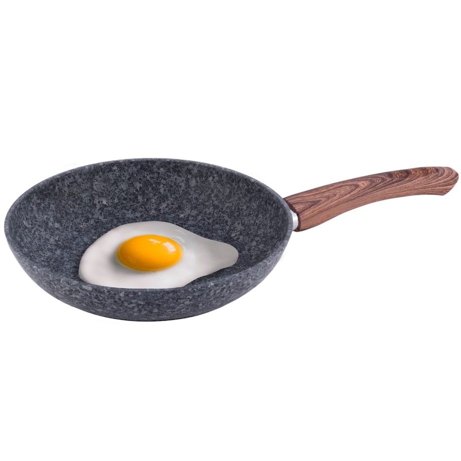 Patelnia granitowa imitacja drewna 24cm indukcja KAMILLE