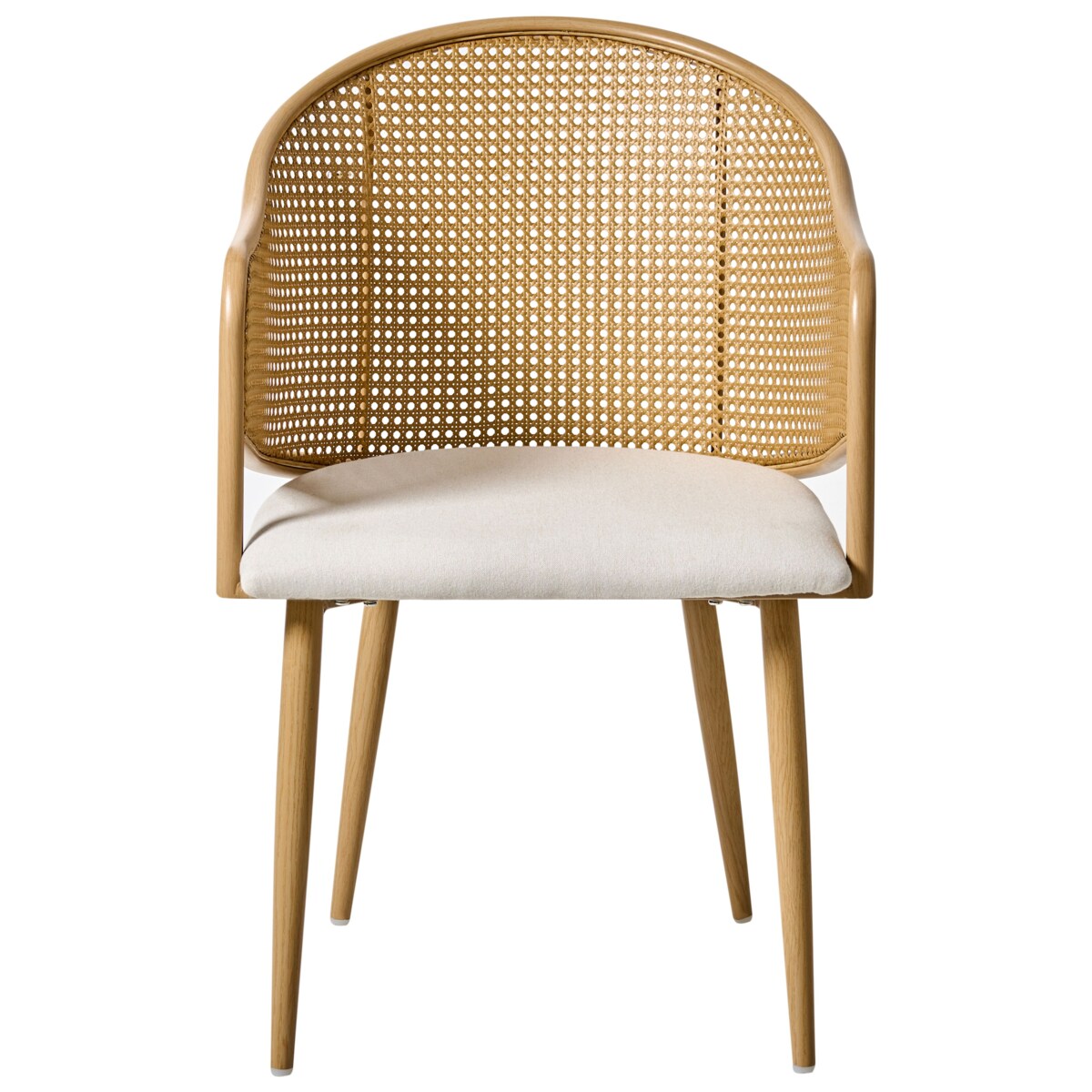 Zestaw 2 krzeseł do jadalni WEIMAR Metal Jasnobrązowy