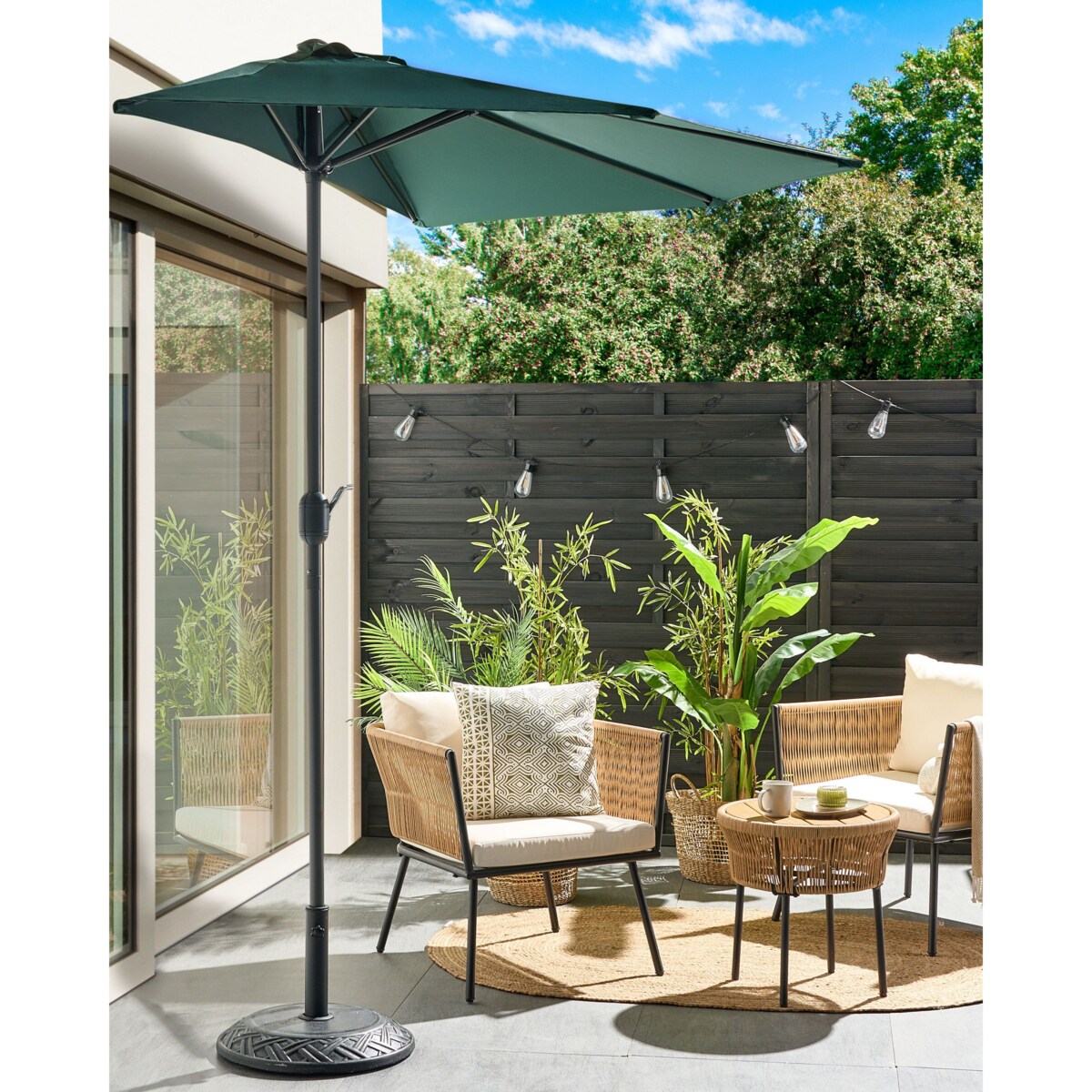 Parasol półokrągły 270 cm GALATI Zielony