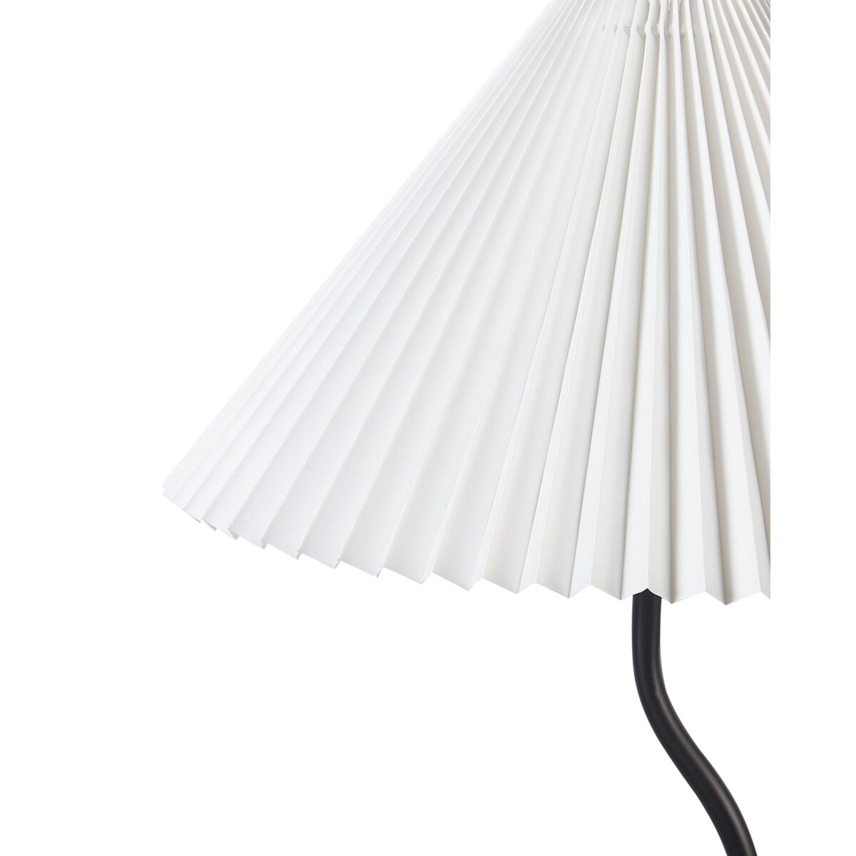 Lampa podłogowa metalowa czarna z białym JIKAWO