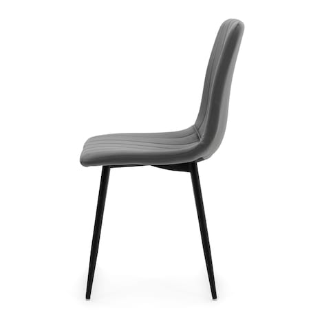 Krzesło tapicerowane do salonu jadalni GELA szary welur