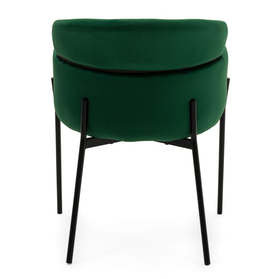 Krzesło tapicerowane welurowe do salonu BOLZANO zielone