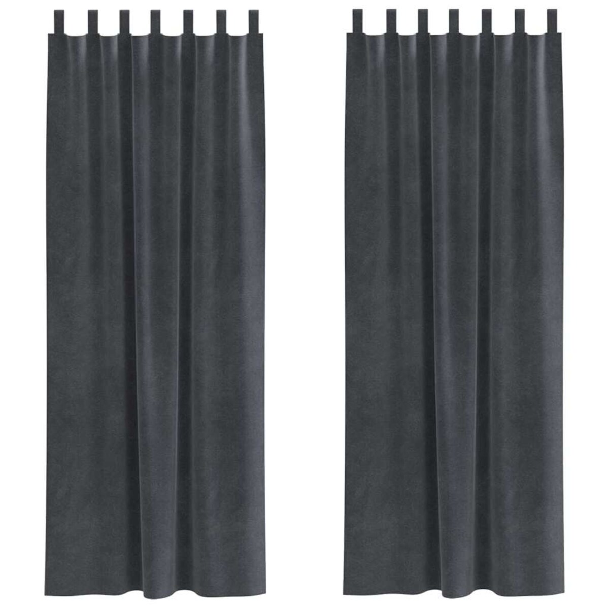 vidaXL Zasłony z zasłonami 2 pcs Jasnoszary 140 x 245 cm Aksamit