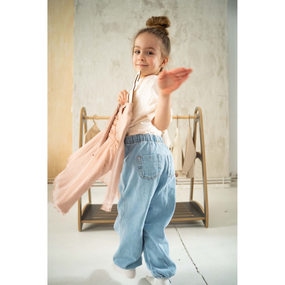 MINI garderoba szafa wieszak montessori + 5 drewnianych wieszaczków - szara