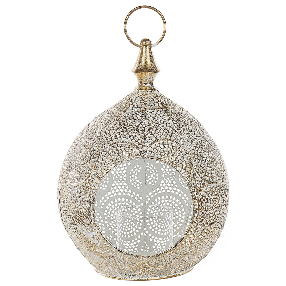 Lampion metalowy 33 cm złoty LAESO