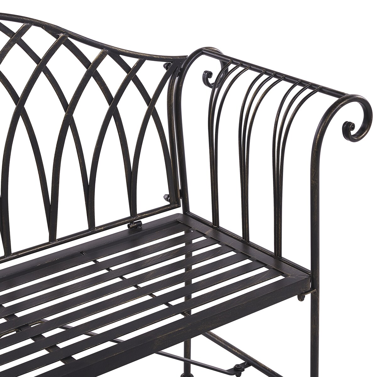 Ławka ogrodowa MILAZZO 130 cm Metal Czarny