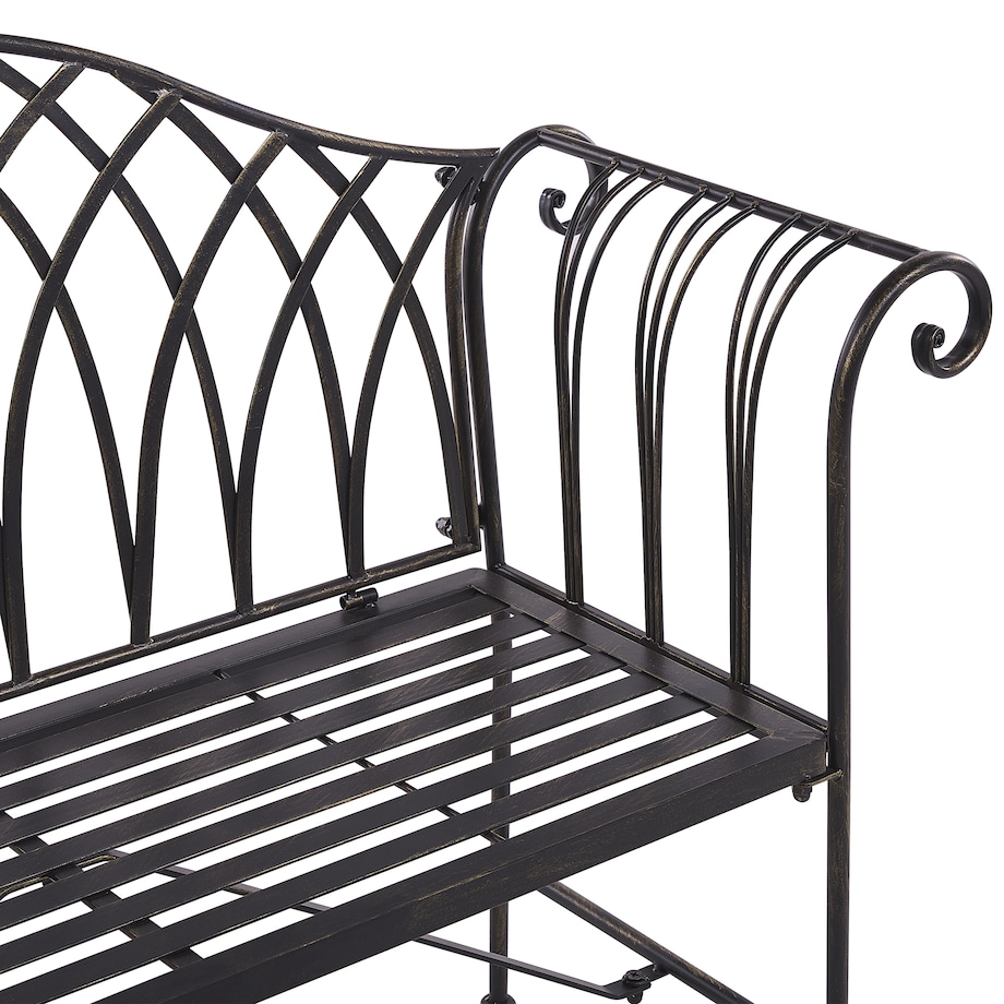 Ławka ogrodowa MILAZZO 130 cm Metal Czarny