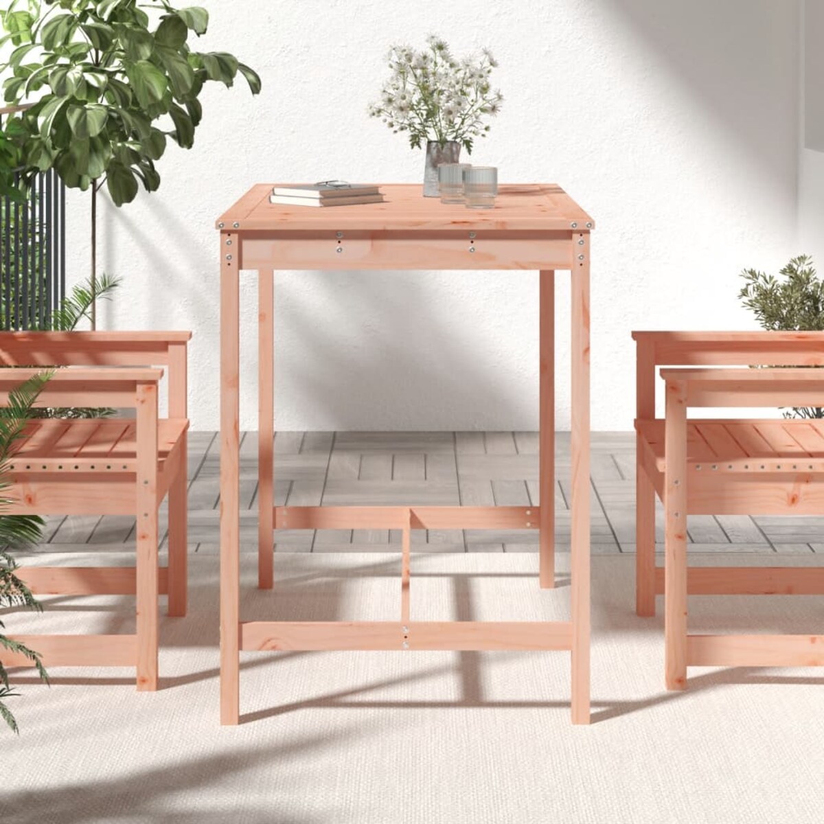 vidaXL Stolik ogrodowy, 121x82,5x110 cm, lite drewno daglezjowe