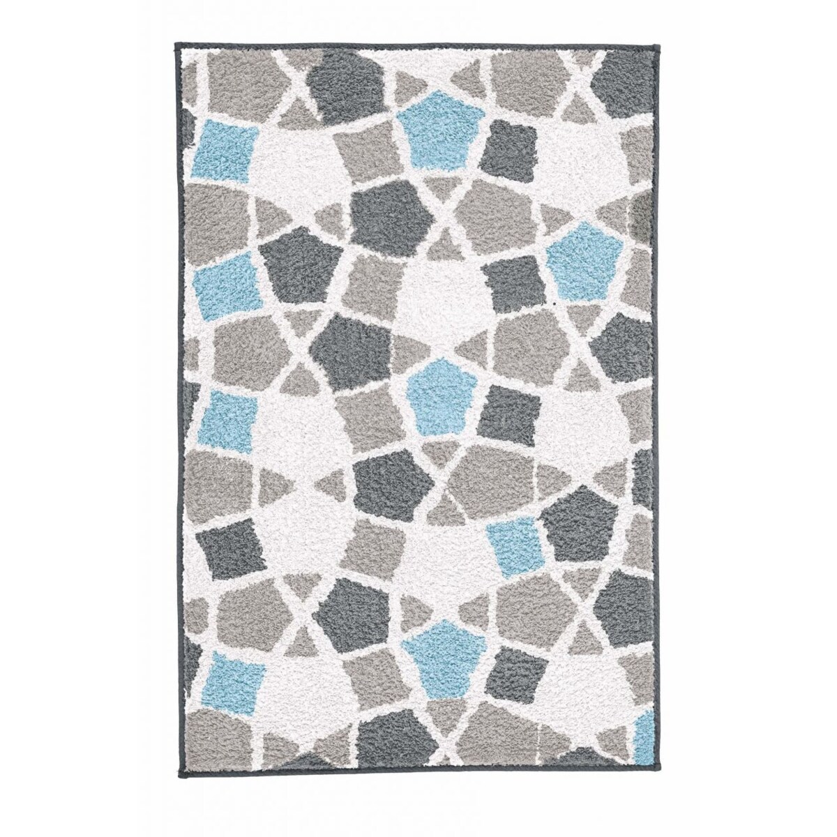 Kleine Wolke Sintra Dywanik łazienkowy 70x120 cm mozaika szary i niebieski antypoślizgowy