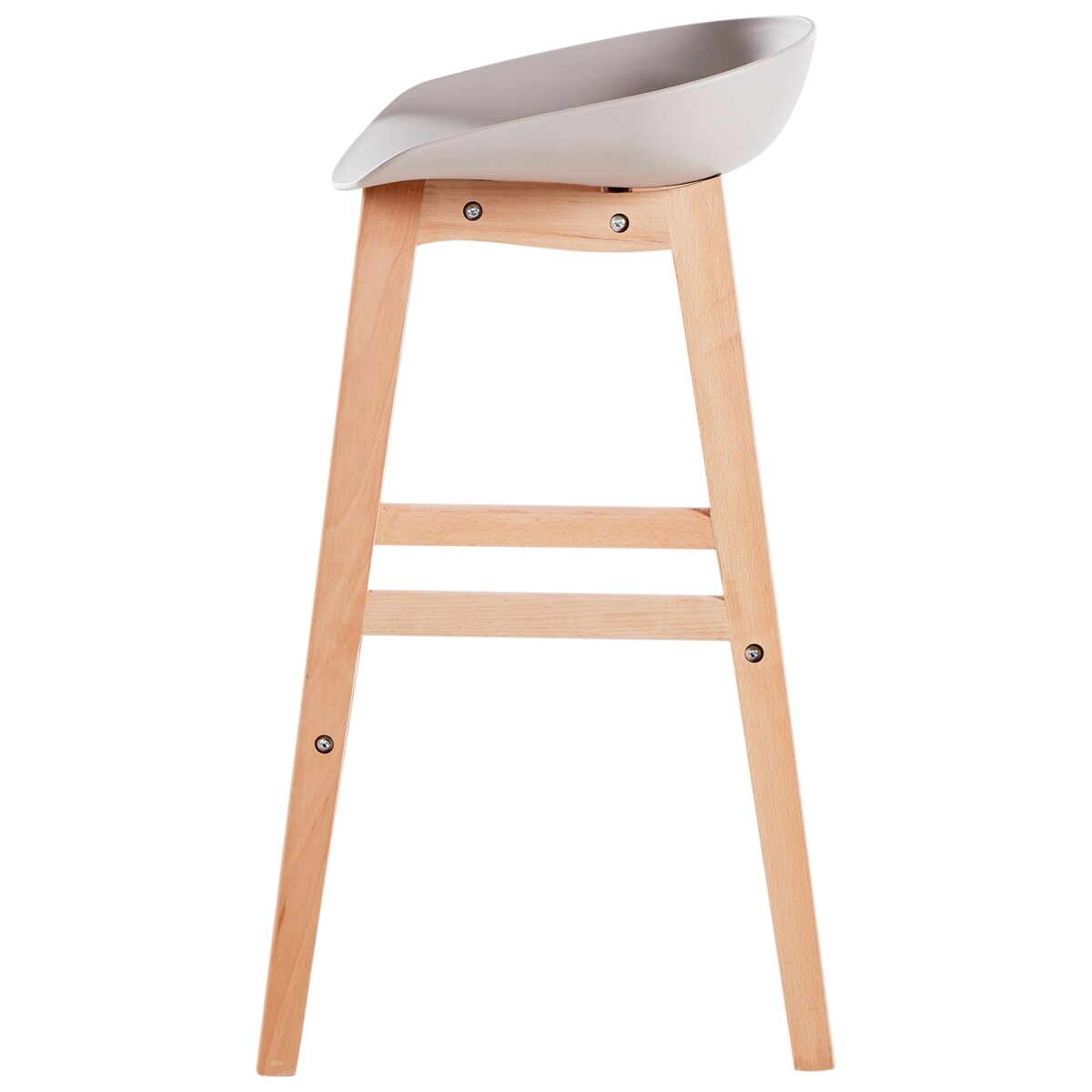 Zestaw 2 krzeseł barowych MICCO Beżowoszary