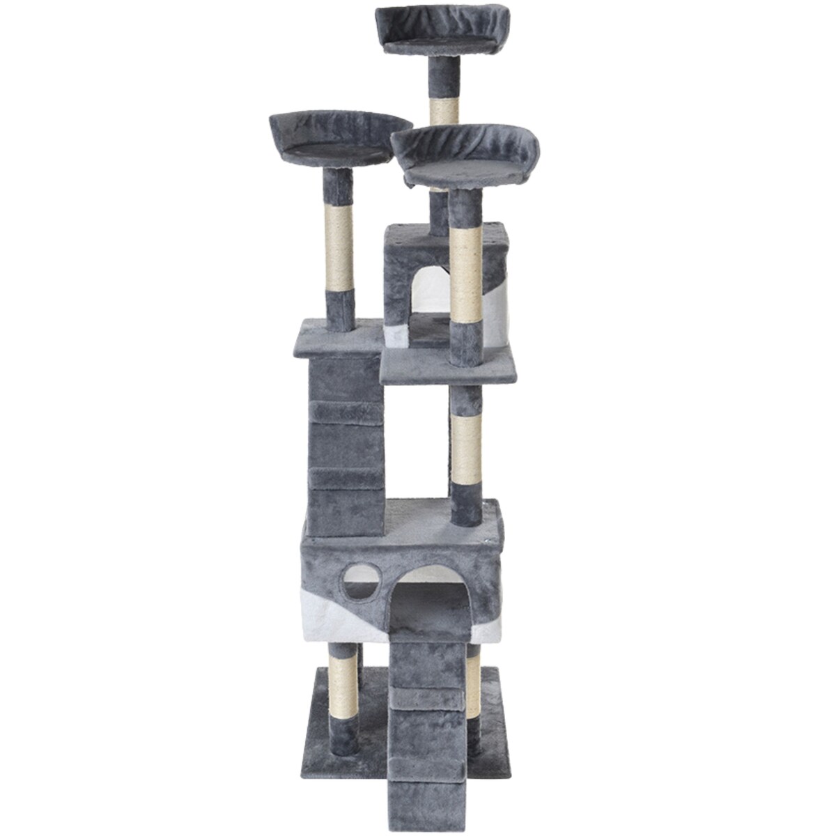 Drapak wysoki szary sizal 170 cm 5 poziomów Funfit Home&Office