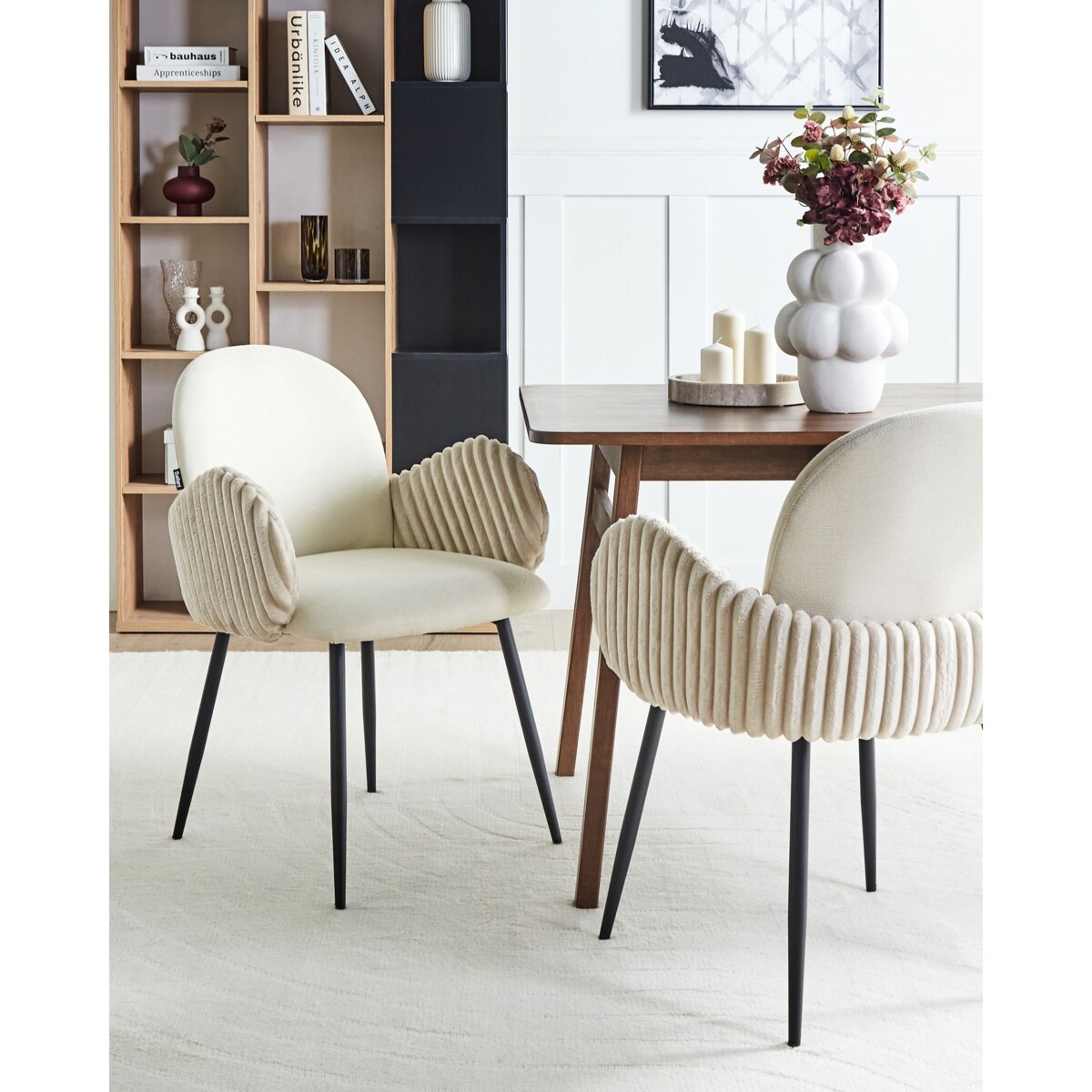 Zestaw 2 krzeseł do jadalni AMITY Jasnobeżowy