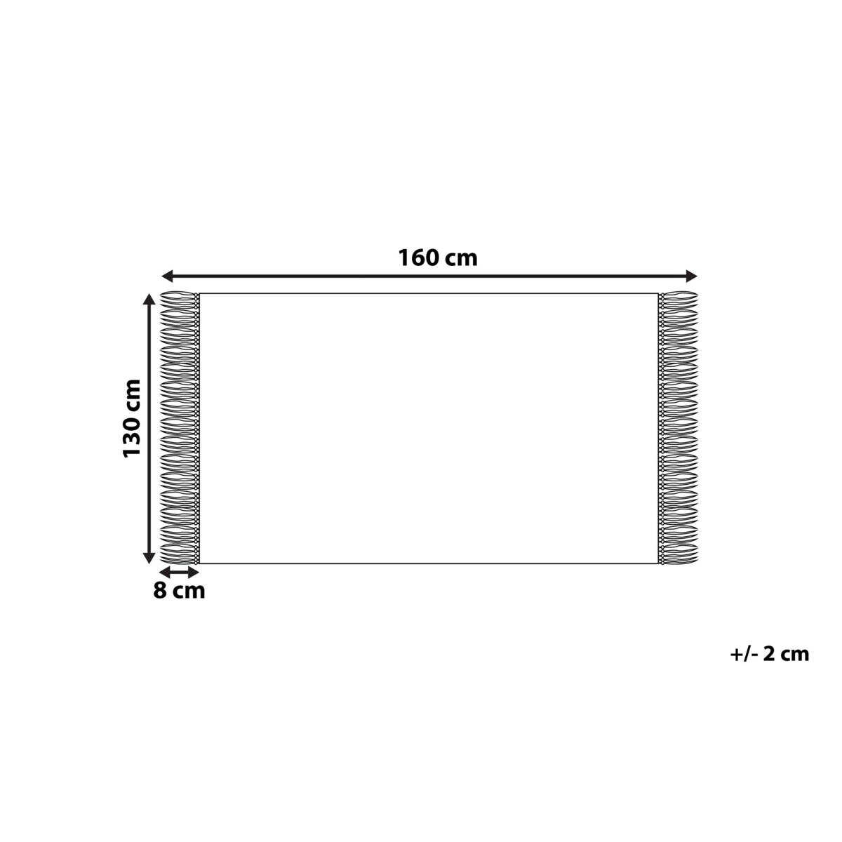 Koc bawełniany 130 x 160 cm czarny TANGIER