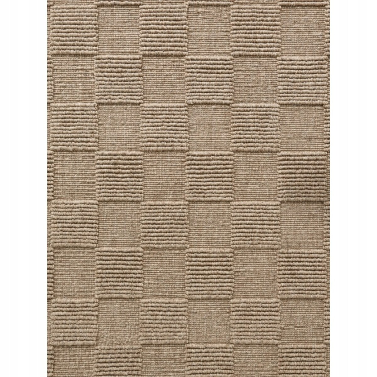 Dywan wełniany do salonu 200x300cm, brązowy nowoczesny wzór 3D